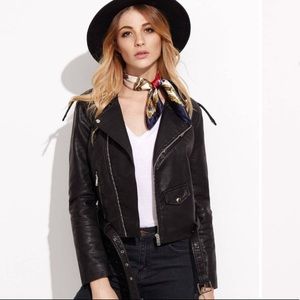 Shein Faux Leather Moto Jacket
